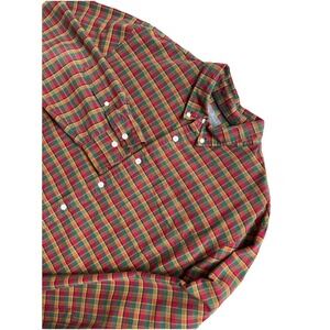 Mens L.L. Bean Signature Plaid Flannel LONG SLEEVE button Down‎ Shirt sz XL Reg